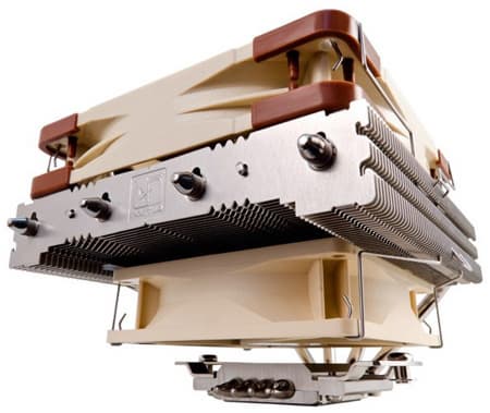 Низкопрофильный процессорный охладитель Noctua NH-L12 можно использовать с одним или двумя вентиляторами