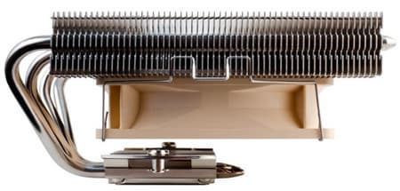 Низкопрофильный процессорный охладитель Noctua NH-L12 можно использовать с одним или двумя вентиляторами