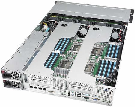 ASUS RS924A-E6 — первая в мире гибридная серверная платформа 2U с поддержкой четырех CPU AMD и двух GPU