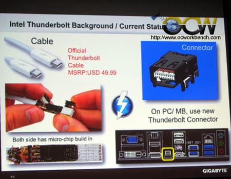 GIGABYTE планирует выпуск трех моделей системных плат с поддержкой Thunderbolt 
