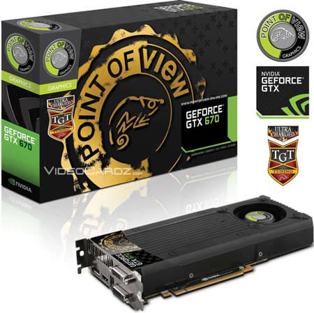 Модель Point of View GTX 670 TGT Beast Watercooled Edition разогнана в заводских условиях