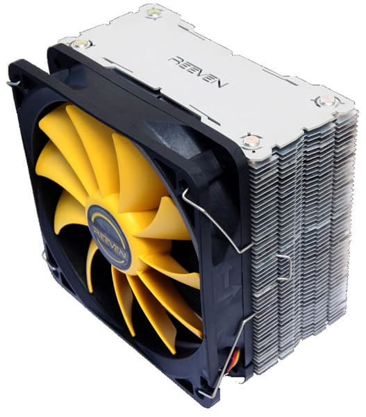 Скорость вращения комплектного вентилятора Reeven RC-1401 регулируется c помощью ШИМ в диапазоне 300-1300 об/мин