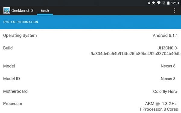Корпус планшета Nexus 8 запечатлён на фото