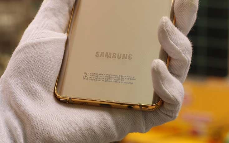 позолоченный смартфон Samsung Galaxy Note5