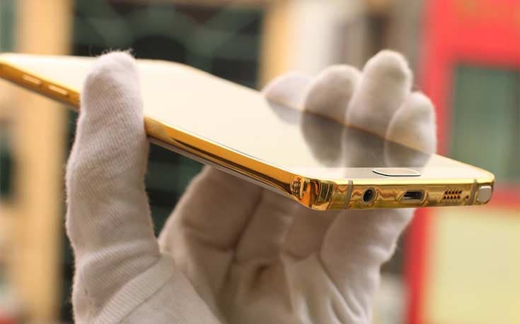 позолоченный смартфон Samsung Galaxy Note5