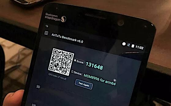 Тестовый смартфон Qualcomm на базе SoC Snapdragon 820 набрал более 130 000 баллов в AnTuTu 6.0