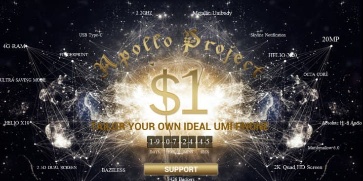 Характеристики смартфона UMi Apollo определят пользователи