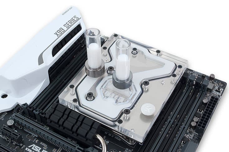 Водоблок EK Water Blocks EK-FB Asus X99 Monoblock предназначен для системных плат Asus X99-A, X99-Deluxe, X99-Pro и X99-S