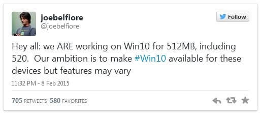 Желание Microsoft похвально и вполне понятно — у значительной части смартфонов с Windows всего 512 МБ памяти