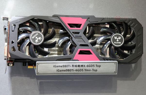 3D-карту Colorful iGame980Ti-6GD5 Ymir-Top охлаждает тройка 100-миллиметровых вентиляторов
