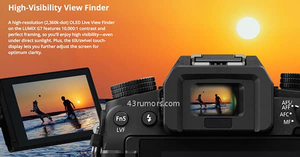 Изображения беззеркальной камеры Panasonic Lumix DMC-G7