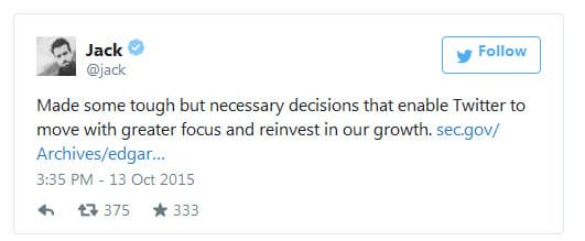 решение о сокращении штата Twitter было непростым, но необходимым