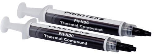 Упаковка термопасты Phanteks PH-NDC стоимостью 6,9 евро включает две порции по 1 г в шприцах с колпачками