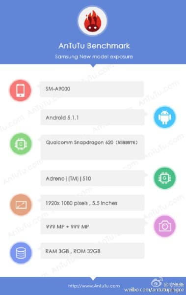 Смартфон Samsung Galaxy A9 получит 3 ГБ ОЗУ