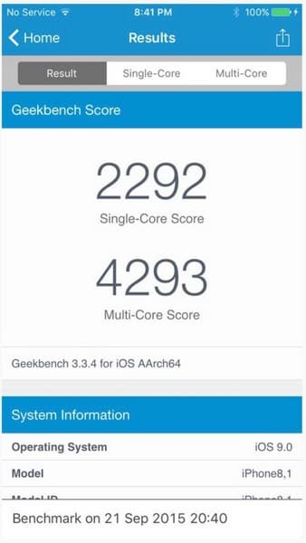 Производительность SoC Apple A9 очень высока