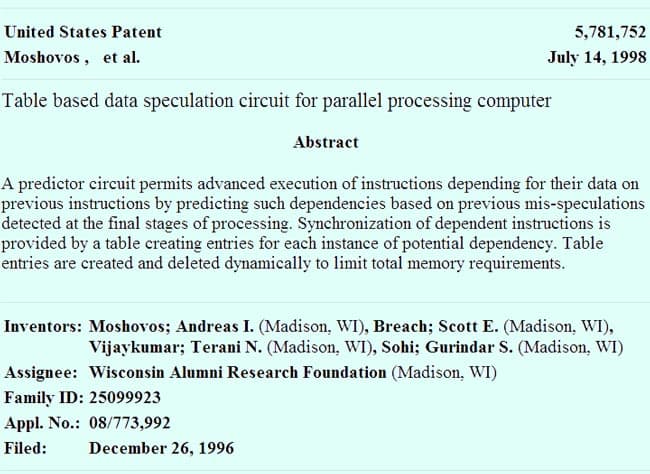 В новом иске фигурирует тот же самый патент №5781752, что и в исходном иске