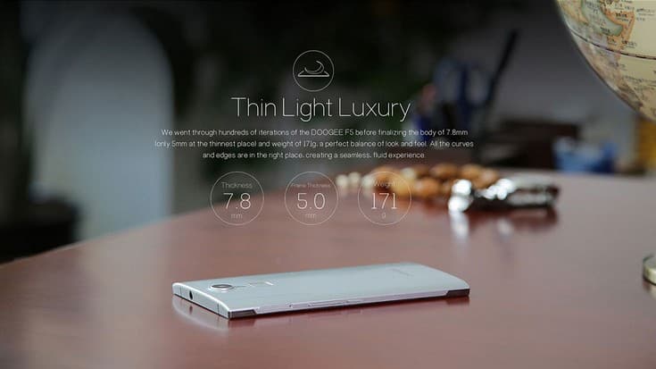 Смартфон Doogee F5 получил запоминающийся дизайн