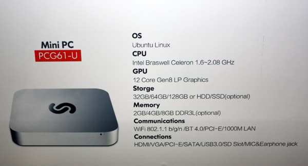 MeLE PCG61U благодаря настольной модификации SoC имеет полноценную реализацию некоторых интерфейсов