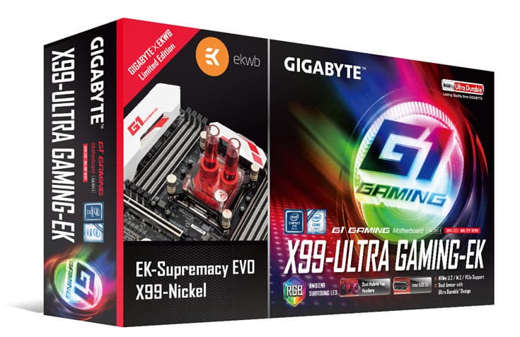 Системные платы Gigabyte X99-Ultra Gaming и Z170X-Gaming 7 предложены в комплектах со специальными версиями водоблоков EK Water Blocks