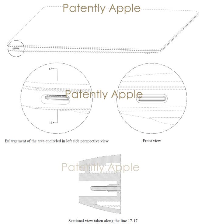 В одном патенте показано расположение разъема, в трех других — варианты конструкции самого разъема