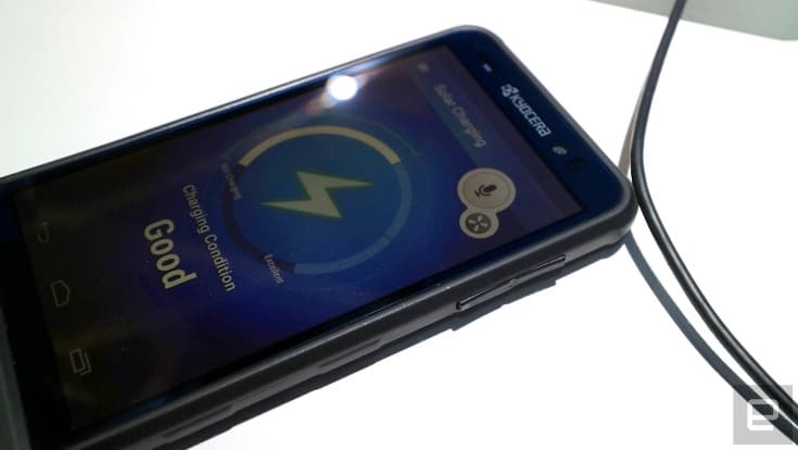 Kyocera и Sunpartner Technologies предлагают встраивать солнечные панели прямо в экраны смартфонов