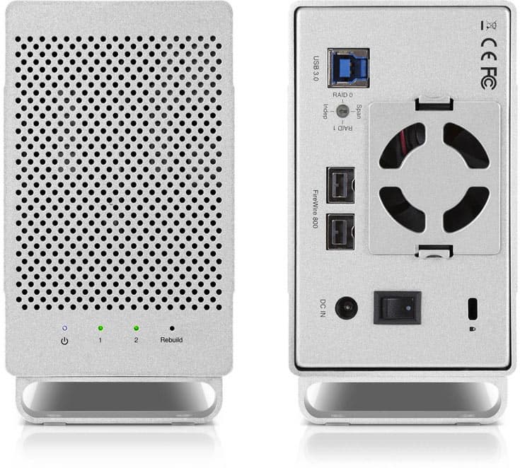 Корпус OWC Mercury Elite Pro Dual изготовлен из алюминия