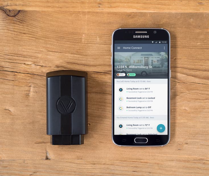 Список систем, совместимых с Vinli Home Connect, включает Icontrol Networks, Nest и Samsung SmartThings