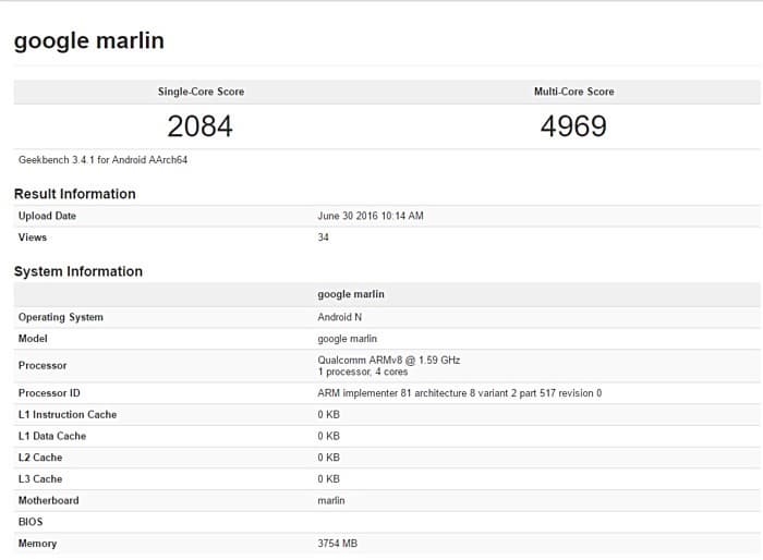 Marlin построен на однокристальной системе Qualcomm Snapdragon 820