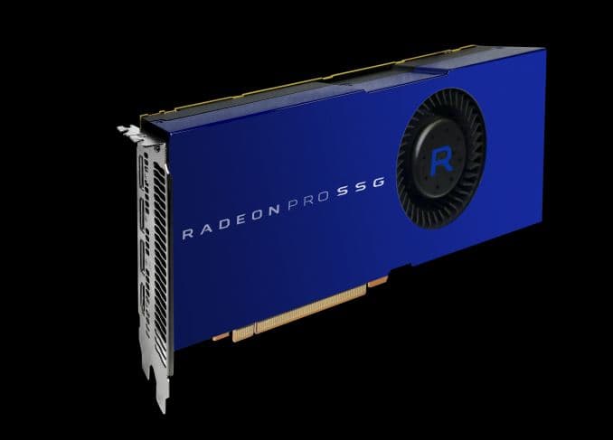 Производитель показал образец Radeon Pro SSG с двумя накопителями Samsung 950 Pro объемом по 512 ГБ каждый