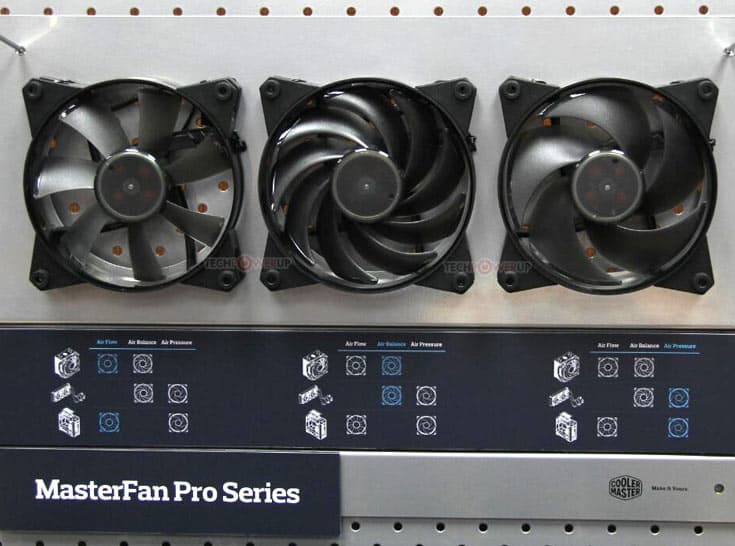 Оптимизация отразилась на форме лопастей вентиляторов Cooler Master семейства MasterFan Pro