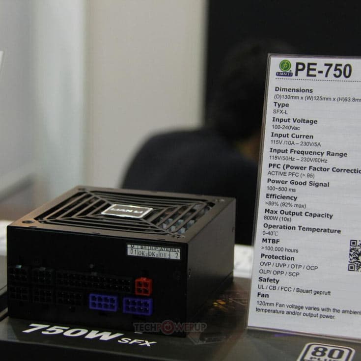 Блоки питания Lian-Li PE-550 и PE-750 имеют сертификат 80 Plus Platinum