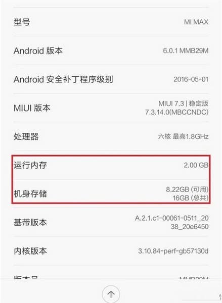 Смартфон Xiaomi Mi Max может появиться в модификации с 2 ГБ ОЗУ