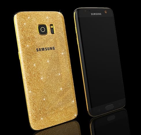 Покрытый золотом смартфон Samsung Galaxy S7 edge предлагается по цене около 3000 евро
