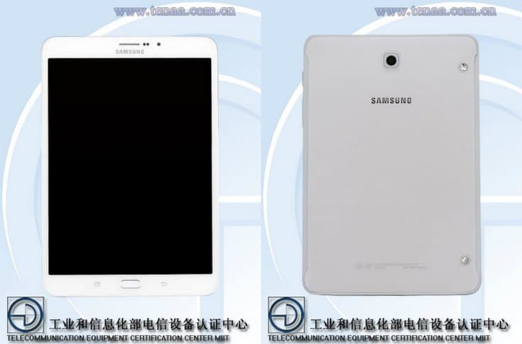 Планшет Samsung Galaxy Tab S3 8.0 будет почти полной копией предшественника