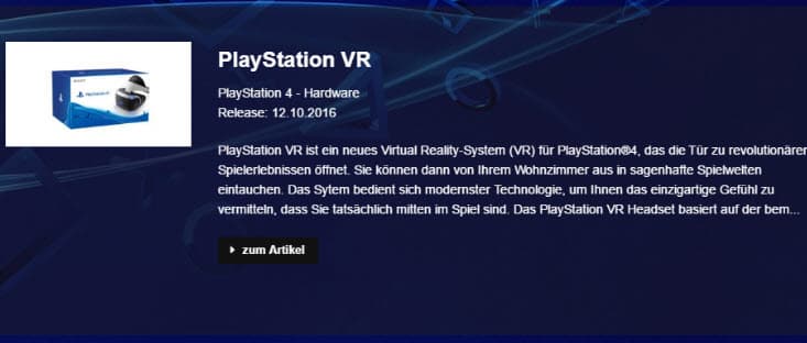 По слухам, гарнитура PlayStation VR поступит в продажу 12 октября