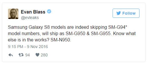 Эван Блэсс утверждает, что Samsung работает над Galaxy Note8