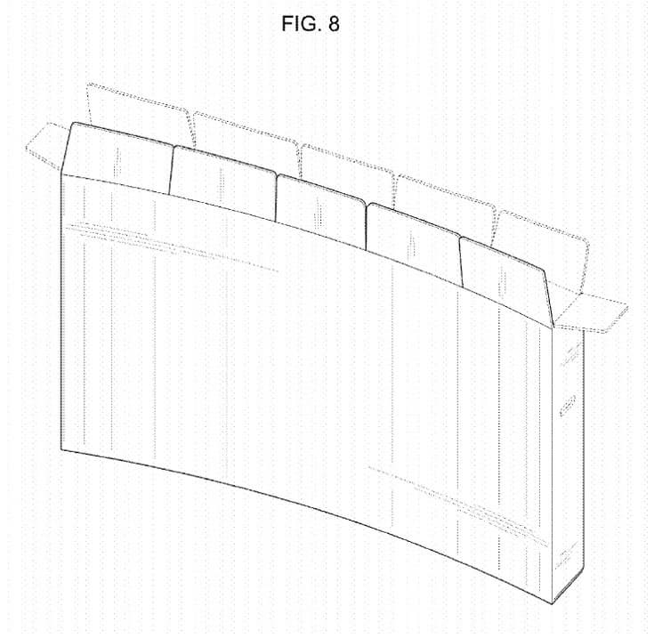 Упаковка предназначена для телевизоров с вогнутым экраном