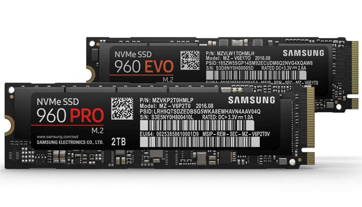 Продажи 960 PRO и 960 EVO начнутся в октябре