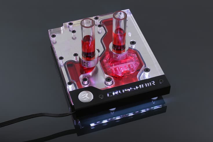 Одной из особенностей EK-FB Asus C6H RGB Monoblock является комплектация планкой с четырьмя светодиодами