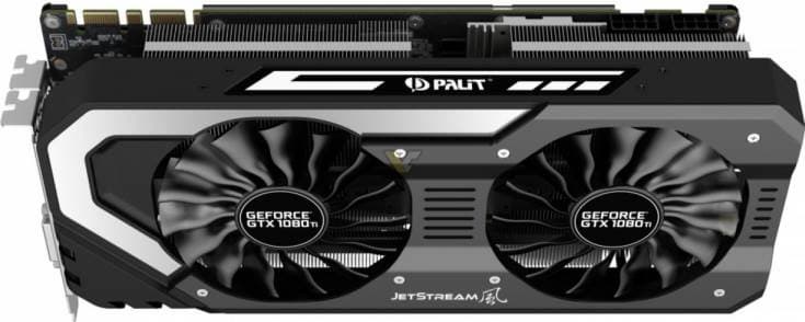 3D-карты Palit GTX 1080 Ti 11GB JetStream и Palit GTX 1080 Ti 11GB Super JetStream отличаются от референсного образца