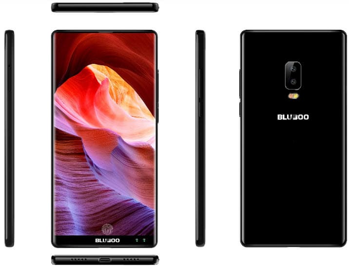 Bluboo S2 станет первым безрамочным смартфоном с четырьмя камерами и оптическим дактилоскопическим датчиком