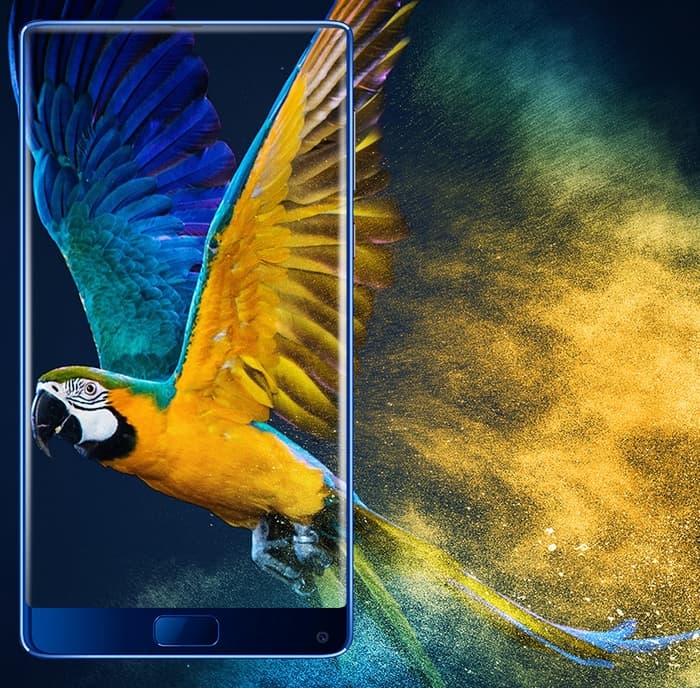 Экран смартфона Elephone S8 занимает 92,4% площади лицевой панели