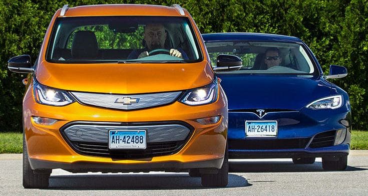 Chevrolet Bolt опередил автомобили Tesla по автономности 