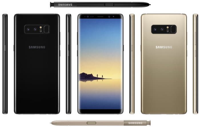 Официальные изображения смартфона Samsung Galaxy Note 8 подтверждают местоположение дактилоскопического датчика