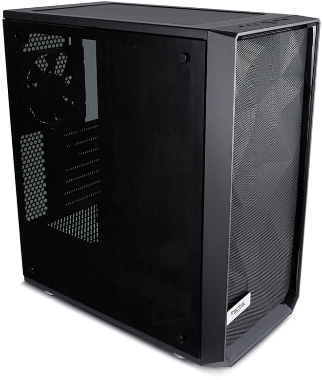 Боковая стенка корпуса Fractal Design Meshify C изготовлена из закаленного стекла