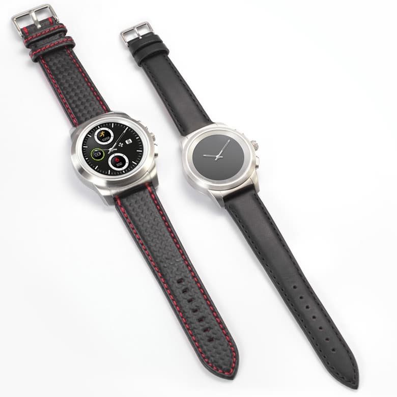 В умных часах MyKronoz ZeTime круглый цветной сенсорный экран соседствует с традиционными стрелками