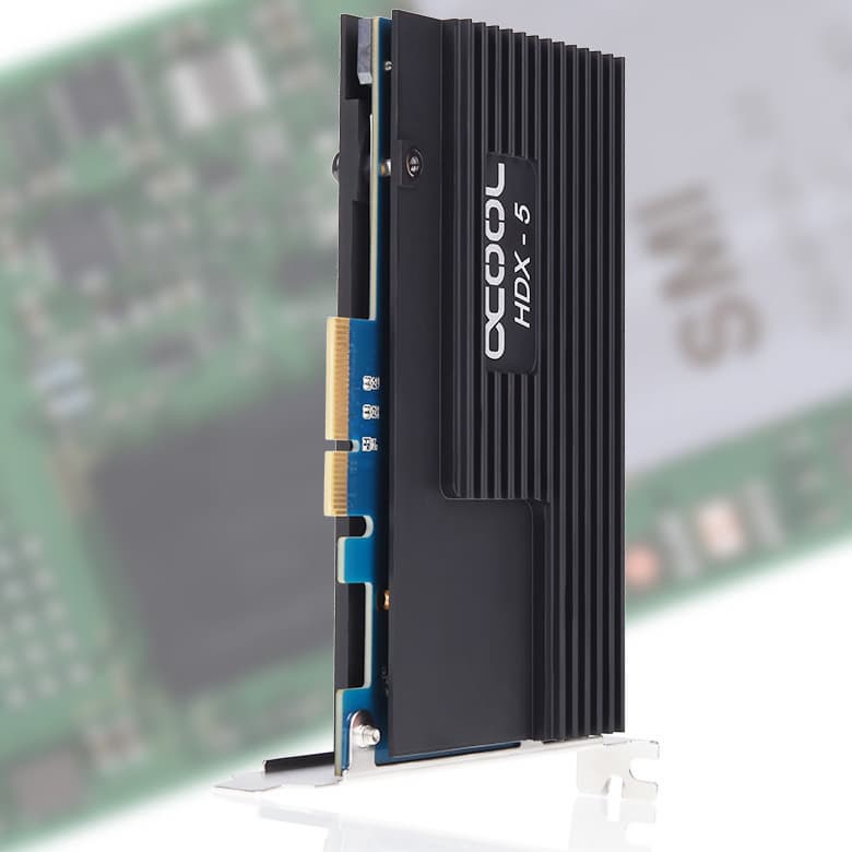 C помощью Alphacool HDX5 накопители можно объединять в массив RAID 0 или 1