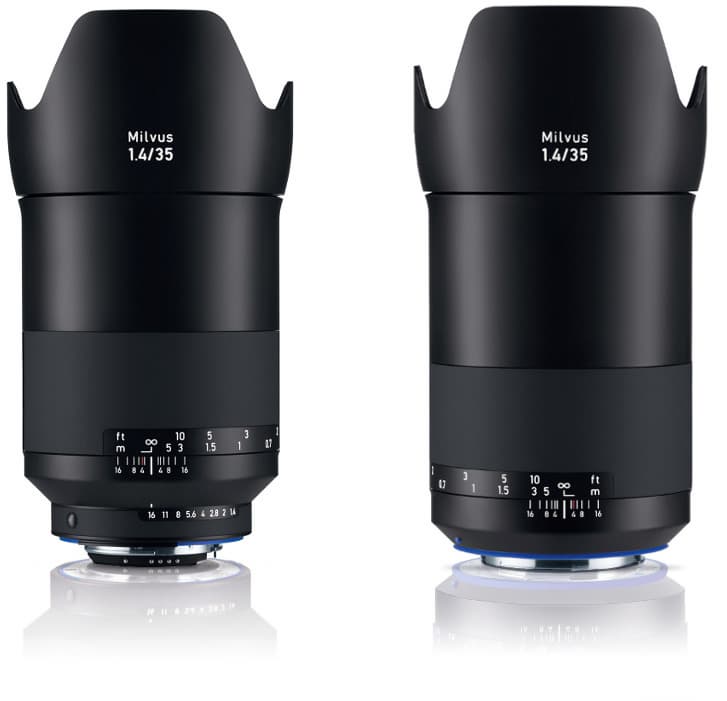 Объектив Zeiss Milvus 1.4/35 выпускается в вариантах ZE и ZF.2