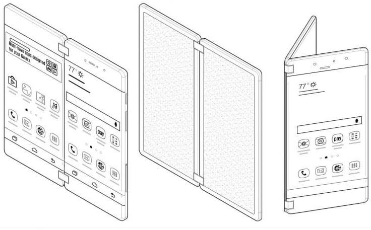 Samsung запатентовала еще один сгибающийся смартфон