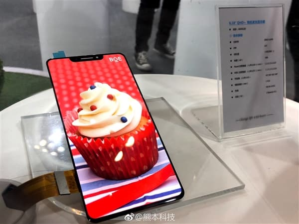 BOE показала шестидюймовый дисплей AMOLED, похожий на экран iPhone X